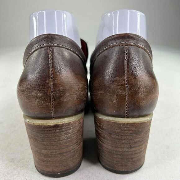 Freebird By Steven Bristol Brown Snakeskin Chunky Bootie US 8 Wester Boho Heel - Picture 6 of 10